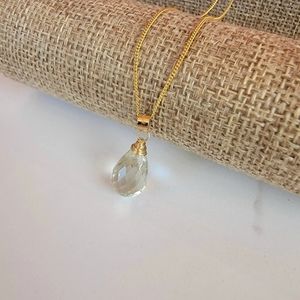 Green Amethyst Necklace Minimalist Crystal Gemstone February Birthstone